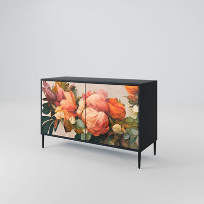 Credenza a 2 ante STYLISH BEAUTY in finitura nera