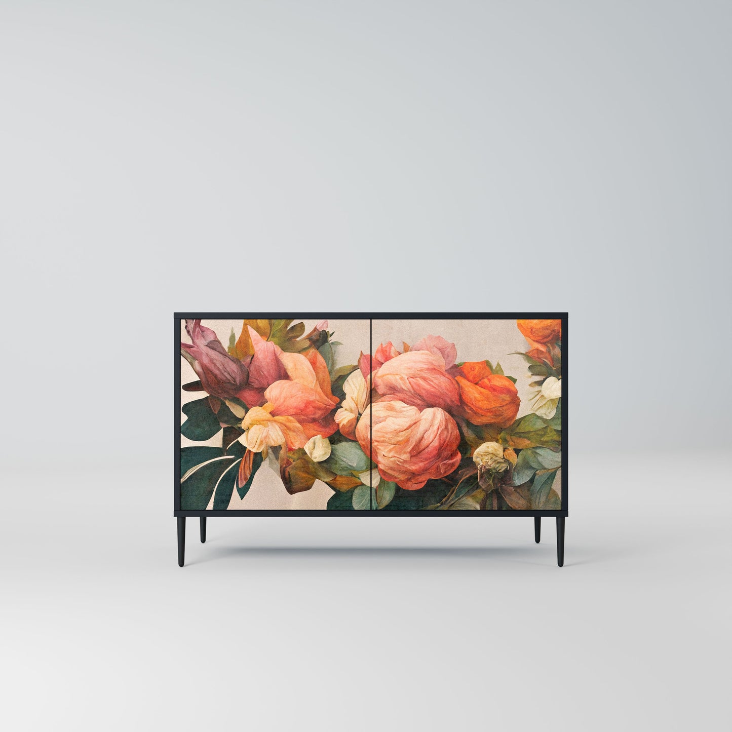 Credenza a 2 ante STYLISH BEAUTY in finitura nera