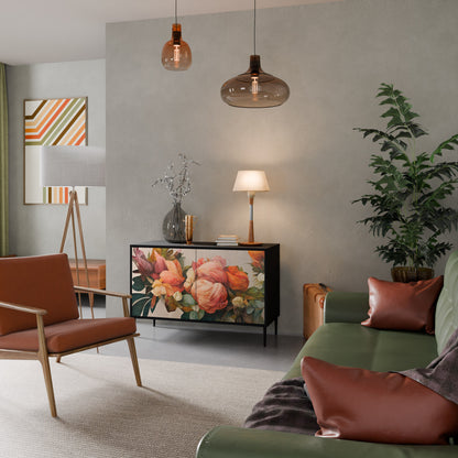 Credenza a 2 ante STYLISH BEAUTY in finitura nera