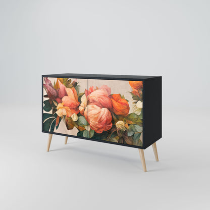 Credenza a 2 ante STYLISH BEAUTY in finitura nera