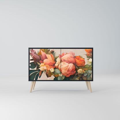 Credenza a 2 ante STYLISH BEAUTY in finitura nera