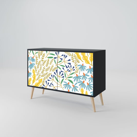 Credenza HELLO SPRING a 2 ante in finitura nera