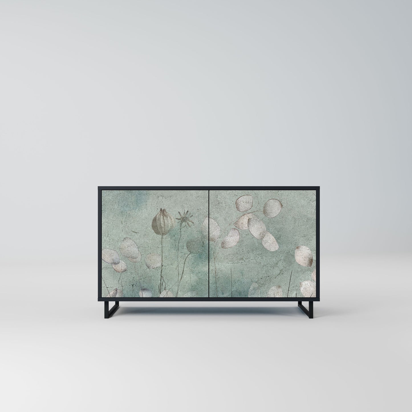 Credenza NIGHT LADY a 2 ante in finitura nera
