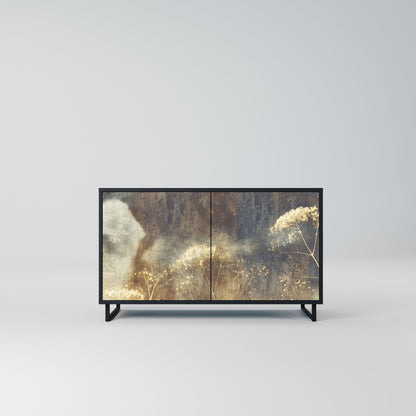 Credenza GENTLE POWER a 2 ante in finitura nera