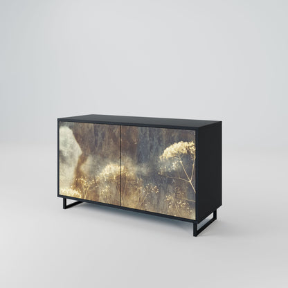 Credenza GENTLE POWER a 2 ante in finitura nera