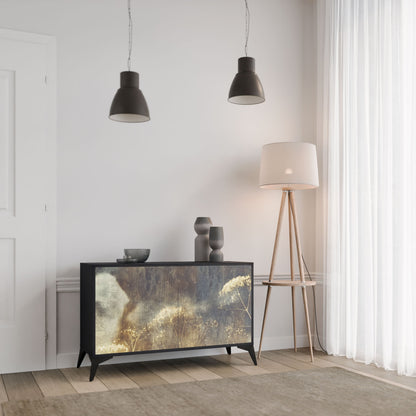 Credenza GENTLE POWER a 2 ante in finitura nera