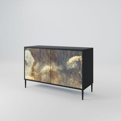 Credenza GENTLE POWER a 2 ante in finitura nera