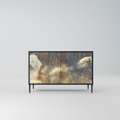 Credenza GENTLE POWER a 2 ante in finitura nera