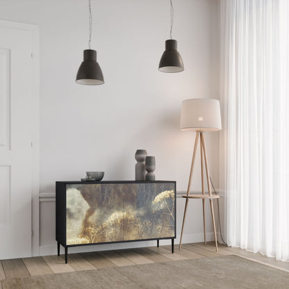 Credenza GENTLE POWER a 2 ante in finitura nera