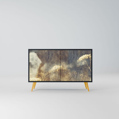 Credenza GENTLE POWER a 2 ante in finitura nera