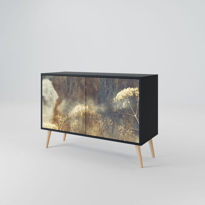 Credenza GENTLE POWER a 2 ante in finitura nera
