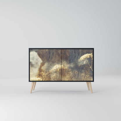 Credenza GENTLE POWER a 2 ante in finitura nera