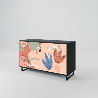 Credenza PASTEL DESTINY a 2 ante in finitura nera