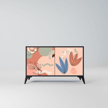 Credenza PASTEL DESTINY a 2 ante in finitura nera