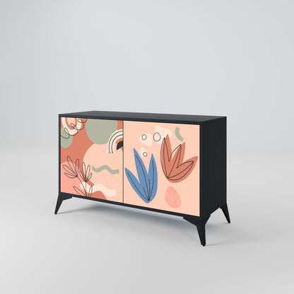 Credenza PASTEL DESTINY a 2 ante in finitura nera
