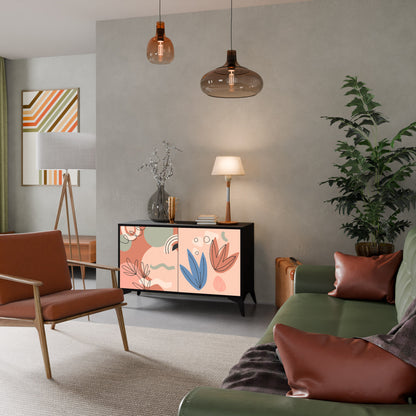 Credenza PASTEL DESTINY a 2 ante in finitura nera