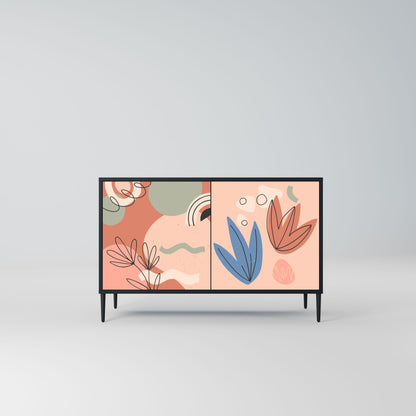 Credenza PASTEL DESTINY a 2 ante in finitura nera