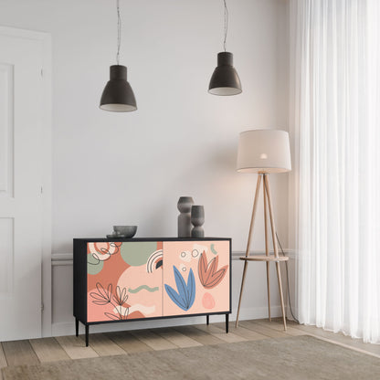Credenza PASTEL DESTINY a 2 ante in finitura nera