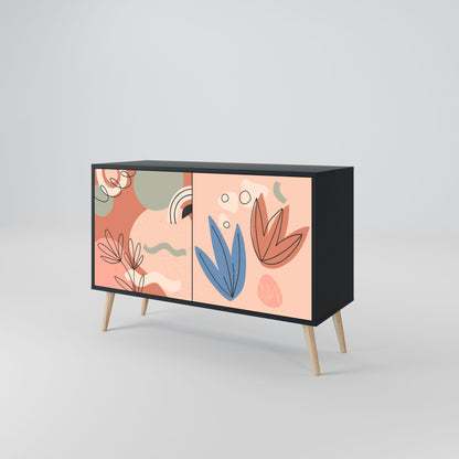 Credenza PASTEL DESTINY a 2 ante in finitura nera