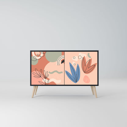 Credenza PASTEL DESTINY a 2 ante in finitura nera