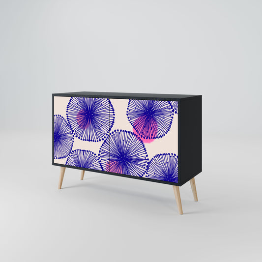 Credenza MAGIC NATURE a 2 ante in finitura nera
