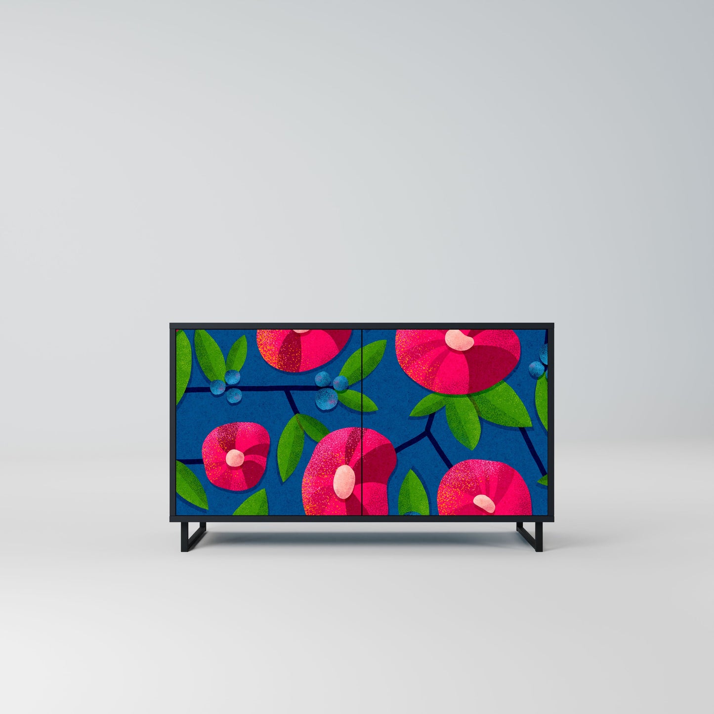 Credenza a 2 ante SPRING THOUGHTS in finitura nera
