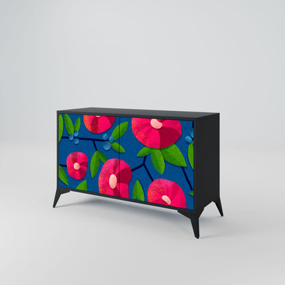 Credenza a 2 ante SPRING THOUGHTS in finitura nera