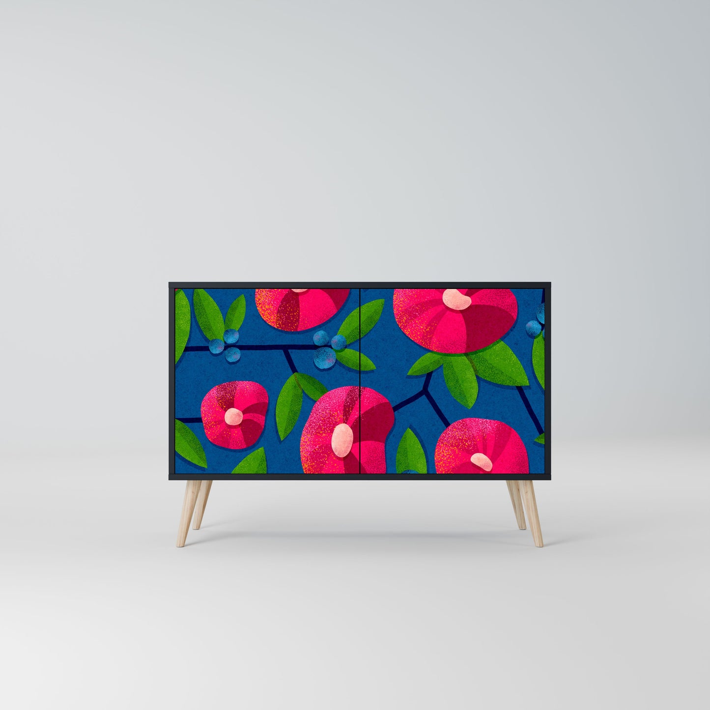 Credenza a 2 ante SPRING THOUGHTS in finitura nera