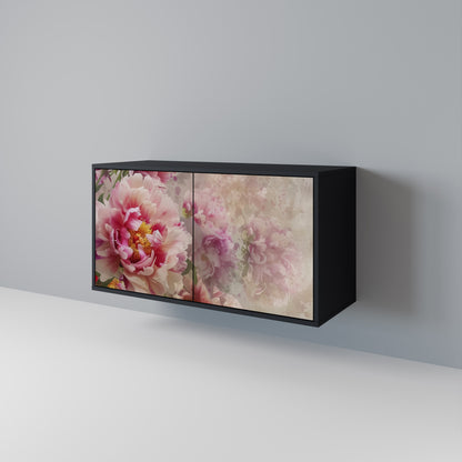 Credenza a 2 ante PEONY WHISPER con finitura nera