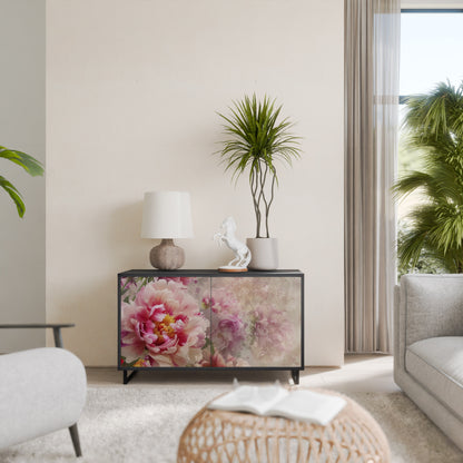 Credenza a 2 ante PEONY WHISPER con finitura nera
