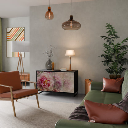 Credenza a 2 ante PEONY WHISPER con finitura nera