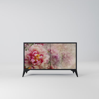 Credenza a 2 ante PEONY WHISPER con finitura nera