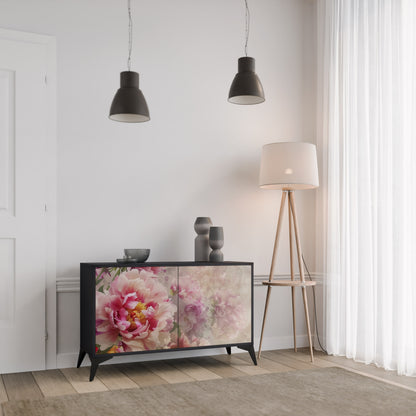 Credenza a 2 ante PEONY WHISPER con finitura nera