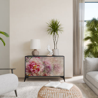 Credenza a 2 ante PEONY WHISPER con finitura nera