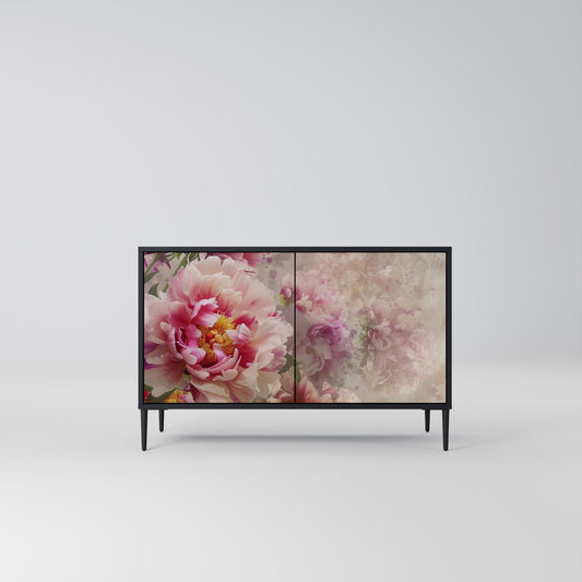 Credenza a 2 ante PEONY WHISPER con finitura nera