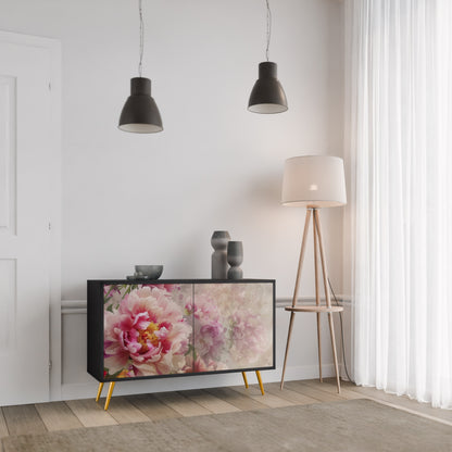 Credenza a 2 ante PEONY WHISPER con finitura nera