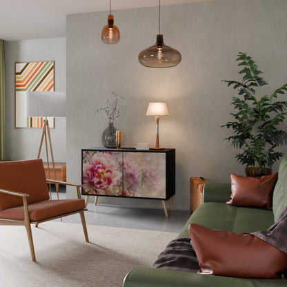 Credenza a 2 ante PEONY WHISPER con finitura nera