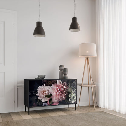 Credenza a 2 ante PURE BLOSSOM in finitura nera