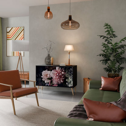 Credenza a 2 ante PURE BLOSSOM in finitura nera