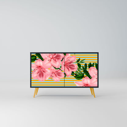 Credenza FRAGILE BEAUTY a 2 ante in finitura nera