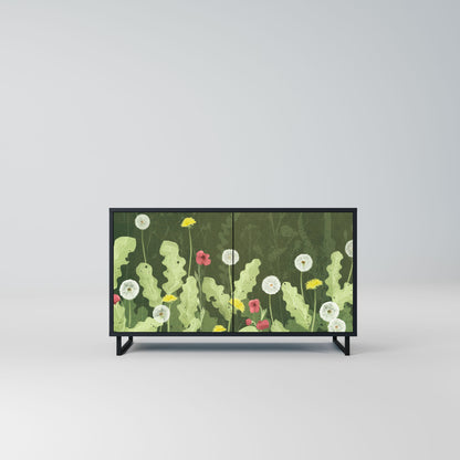 Credenza DANDELION AMUSE a 2 ante in finitura nera