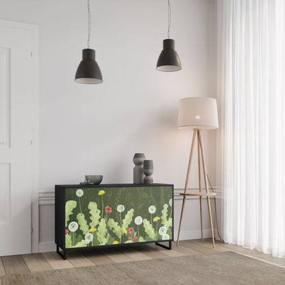 Credenza DANDELION AMUSE a 2 ante in finitura nera