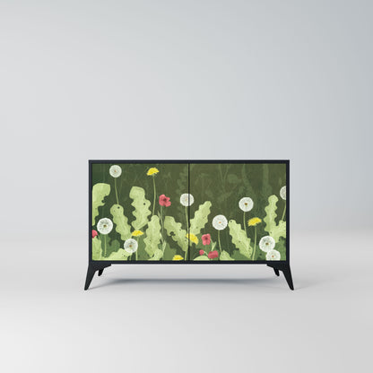 Credenza DANDELION AMUSE a 2 ante in finitura nera