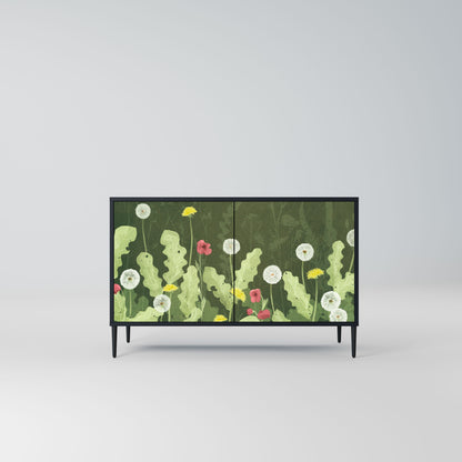 Credenza DANDELION AMUSE a 2 ante in finitura nera