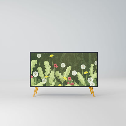 Credenza DANDELION AMUSE a 2 ante in finitura nera