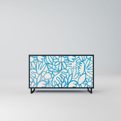 Credenza BLOOMY MORNING a 2 ante in finitura nera