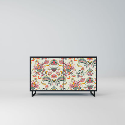 Credenza ORGANIC FOLKLORE a 2 ante in finitura nera