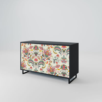Credenza ORGANIC FOLKLORE a 2 ante in finitura nera