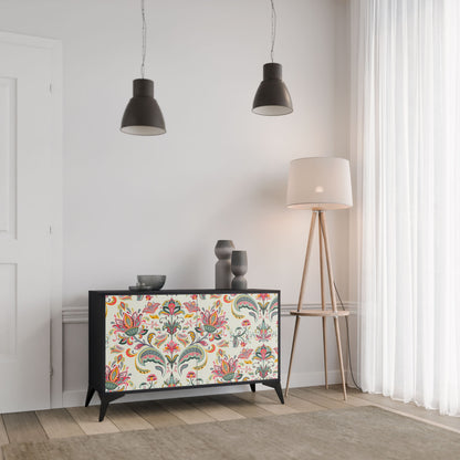 Credenza ORGANIC FOLKLORE a 2 ante in finitura nera