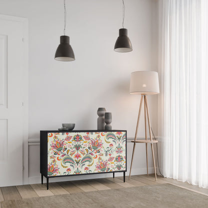 Credenza ORGANIC FOLKLORE a 2 ante in finitura nera